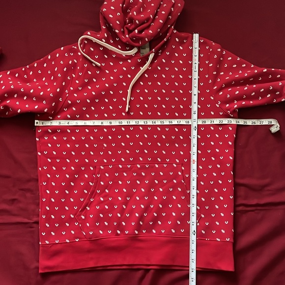 True Religion Sz XL Red Hoodie - Picture 9 of 11